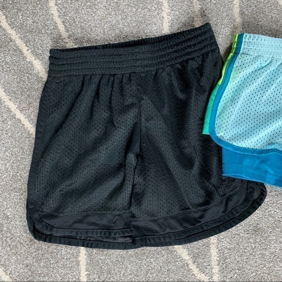 Champion Set of 2 Black Teal Mesh Athletic Shorts - Picture 2 of 7